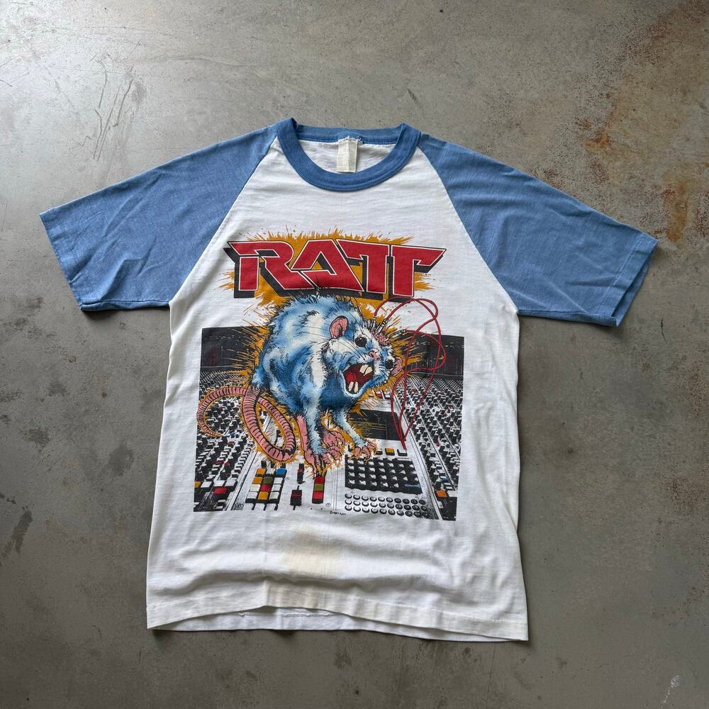 Vintage 80’s Ratt Ratt N’ Roll Tour Heavy Metal Band Tee Classic T-shirt Size M